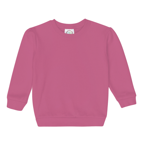 Hot Pink Puff Sleeve Sweatshirt