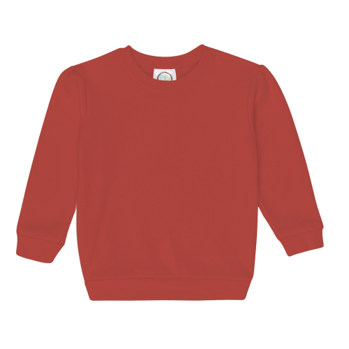 Red Puff Sleeve Sweatshirt