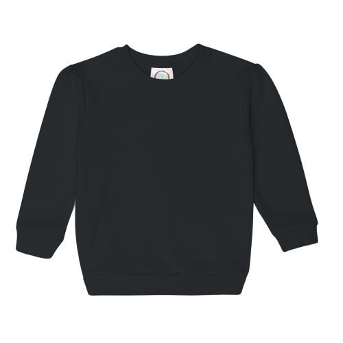 Black Puff Sleeve Sweatshirt