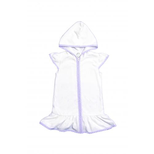 Purple Seersucker Cover Up Dress