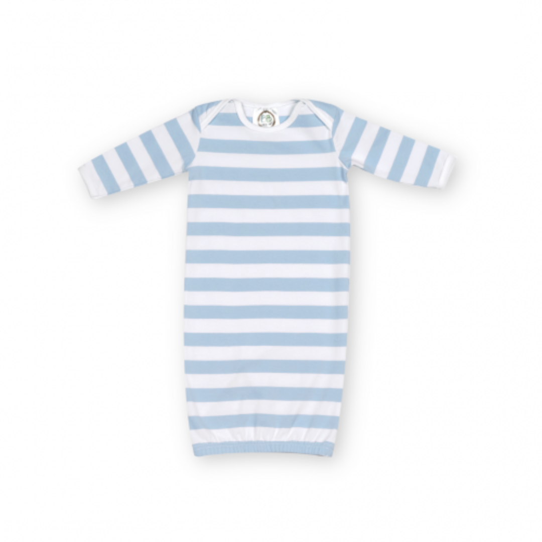 Ice Blue Stripe Infant Gown
